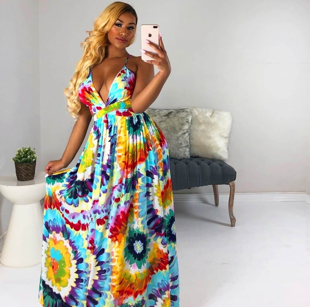 printed long dress-3